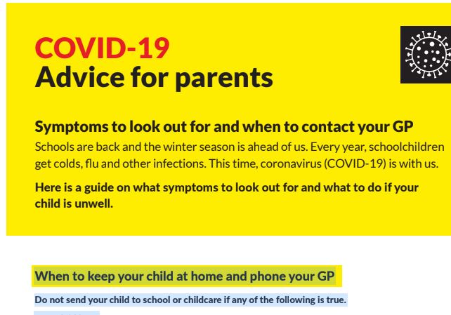 COVID-19: IMPORTANT Information for Parents