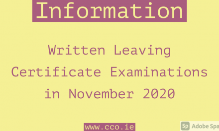 Leaving Certificate Written Examinations November 2020